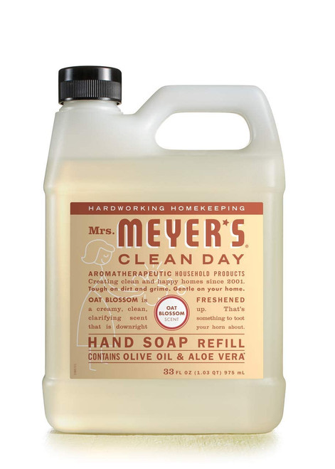 Mrs. Meyer's Liquid Hand Soap Refill, Oat Blossom 33 Fl Oz (Pack of 2)
