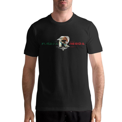 OBLUE Fuerza Singer Regida Band Men's T Shirt Fashion Short Sleeve Casual Shirts Summer Men Workout Top Tee Black X-Large