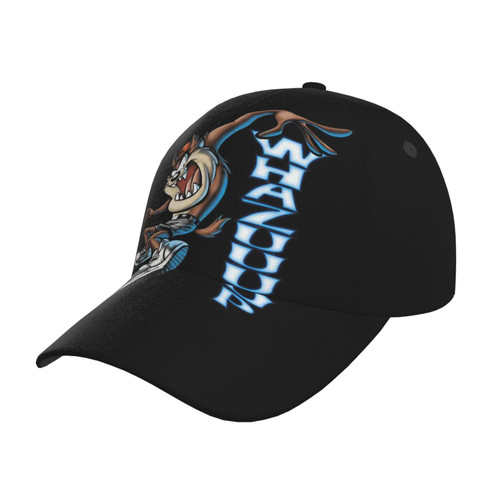 KOVOS Tasmanian Cartoon Devil Taz Anime Baseball Cap Adjustable Snapback Hat Cool Dad Hat for Men Women Teens Best Gift Black