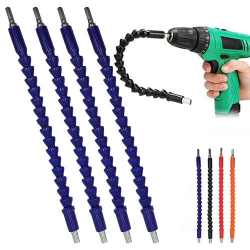 Superbit - Superbit Screwdriver Flexible, Superbit Drill Bit, Super Bit Flexible Drill Bit Extension, Superbit Tool 360 Degree Screwdriver Extension for Any Angle (Blue*4)