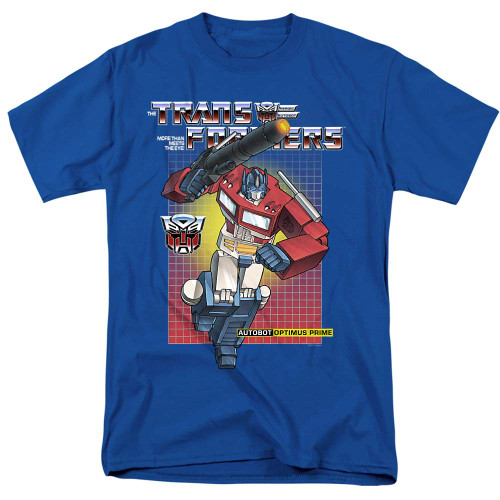 Transformers Optimus Prime T Shirt & Stickers (Medium) Royal