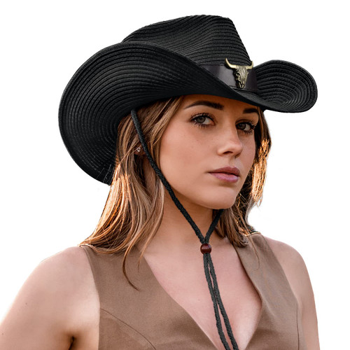 EW East Water Straw Cowboy Hats for Men Women Cowgirl Hat Cowboy Western Hats for Women Men with Woven Straw Cowgirl Hats