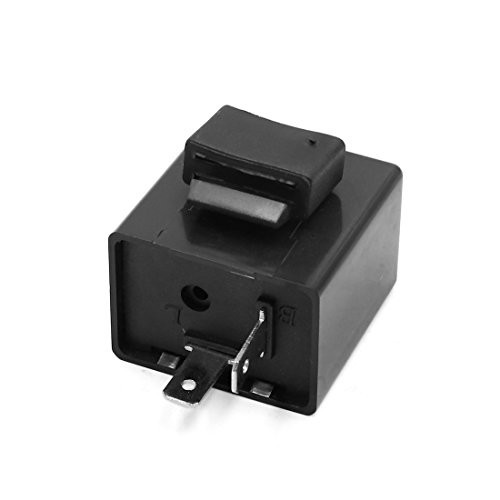 Uxcell a17051700ux0574 6-12V 2 Pin Beeper Flasher Relay for Motorcycle Turn Signal Light Indicator