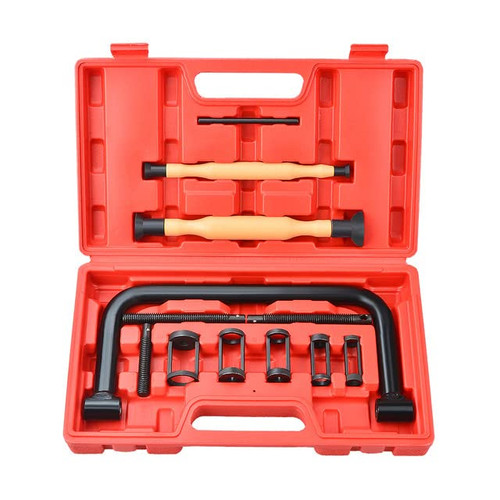 Prokomon 12Pcs Valve Spring Compressor with Valve Lapper Set Auto Compression C-Clamp Tool Service Kit with Valve Lapping Grinding Stick Tool for Motorcycle, ATV, Car, Small Engine Vehicle Equipment