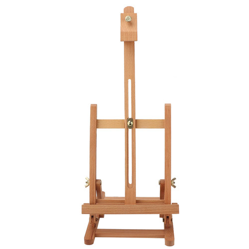 Small Tabletop Wooden H-Frame Studio Easel Artists Adjustable Beechwood Painting and Display Easel Portable Sturdy Table Desktop Holder Stand
