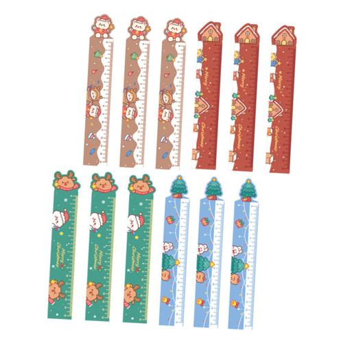 MAGICLULU 36 Pcs Christmas Magnetic Ruler Kawaii Ruler Portable Ruler Lovely Kids Ruler School Flexible Ruler Household Flexible Ruler Wear-Resistant Ruler 15c Tape Measure Bendable
