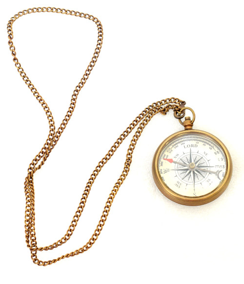 Locate Necklace Compass Vintage Navigational Antique Gift for Survival and Direction Camping Compass by Royal Falcon Crafts