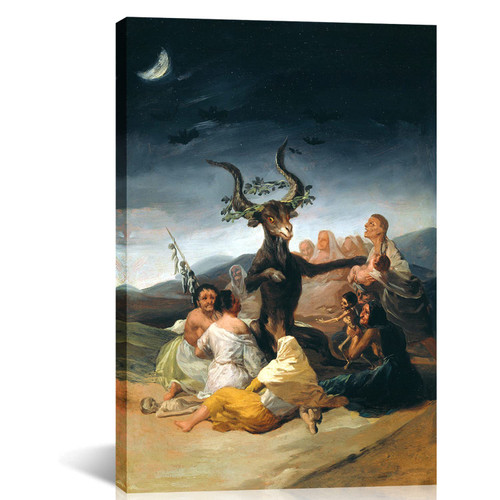 The Sabbath of Witches by Francisco De Goya World's Famous Canvas Print Wall Art Reproduction Artwork for Living Room, Bedroom, Office,Hallway Decoration (The Sabbath of Witches, 12"x18"(30x45cm)) The Sabbath of Witches by Francisco De Goya World's Famous Canvas Print Wall Art Reproduction Artwork for Living Room, Bedroom, Office,Hallway Decoration (The Sabbath of Witches, 12"x18"(30x45cm))