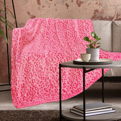 ZHIKU Warm Blanket Pink Soft Fleece Blankets Lightweight Throw Blanket 60"x80"