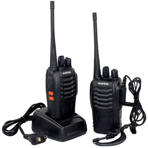 Walkie Talkies for Adults Long Range, Baofeng BF-888S Handheld Two Way Radios with Earpiece and Mic, Rechargeable Walkie Talkie with Li-ion Battery and Charger, Wireless Walky Talky(2 Pack)