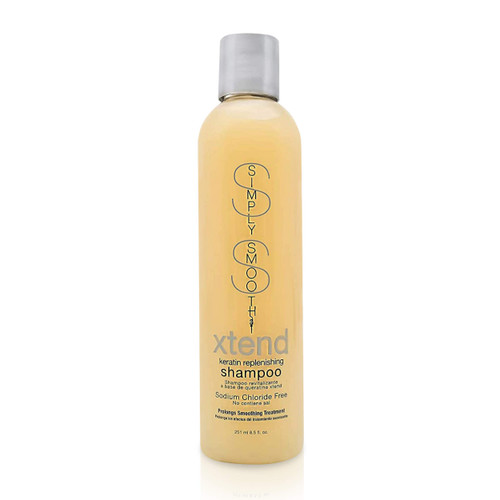 SIMPLY SMOOTH Xtend Keratin Replenishing Original Shampoo Keratin & Collagen Infused Daily Cleanser For All Hair Types Restores Depleted Hair, Provides Strength & Enhances Shine 8.5 Oz.