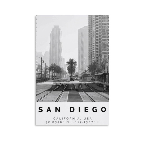San Diego Poster Black and White Print, San Diego Wall Art, San Diego Travel Photo, San Diego Map, C Poster Decorative Painting Canvas Wall Art Living Room Posters Bedroom Painting 16x24inch(40x60cm) San Diego Poster Black and White Print, San Diego Wall Art, San Diego Travel Photo, San Diego Map, C Poster Decorative Painting Canvas Wall Art Living Room Posters Bedroom Painting 16x24inch(40x60cm)