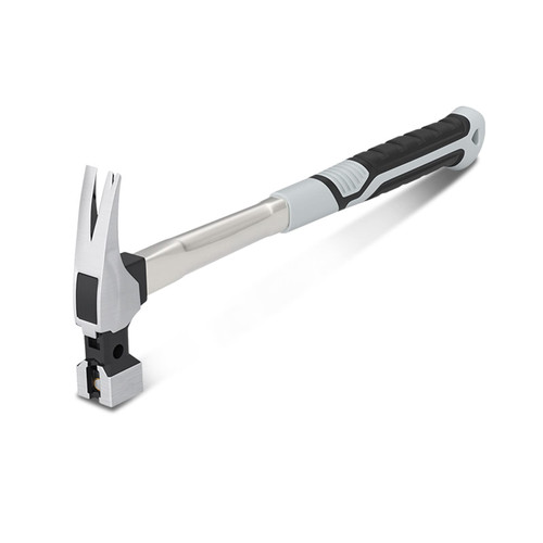 Claw Hammers, Sledge Hammer Engineers Hammer with Fiberglass Curved Claw for Metal Working Garage Home Kit,Square straight tail,10oz