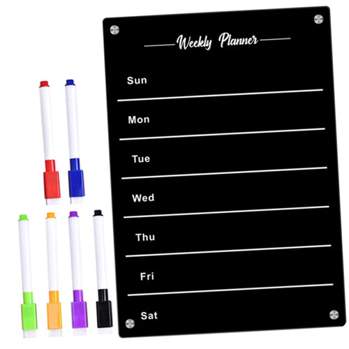COOPHYA 1 Set Rewritable Message Board Magnets Fridge Calendar Refrigerator Calendar Stickers Fridge Magnet Magnetic Message Board Schedule Planning Whiteboard Acrylic Writing Board