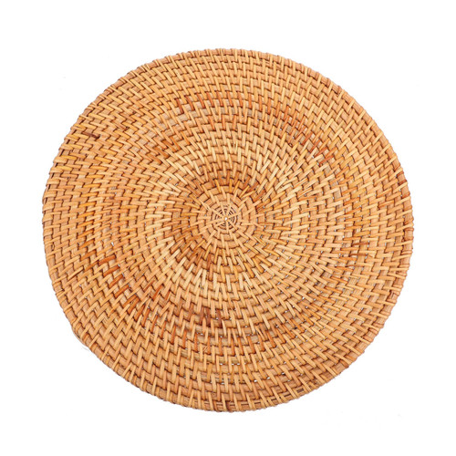 OFFSCH 1pc Rattan Storage Tray Wicker Bread Basket Food Basket Weaving Tray Snack Storage Basket Woven Food Tray Round Snack Basket Food Serving Holders Natural Vegetable Autumn Vines