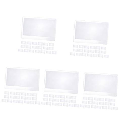 ULTECHNOVO 100 Pcs Fresnel Magnifying Glass Card Size Magnifiers Credit Card Magnifying Glass Magnifier Glasses Pocket Size Magnifier 3X Magnifying Lenses Accessories Books Child PVC