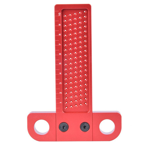BstXqty T-Type Ruler,Woodworking Scribing Ruler,T Type Aluminum Hole Gauge, Carpenter Crossed Marking Tool,Square Layout Scriber for DIY Projects