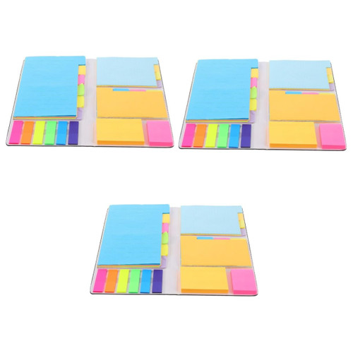 STOBOK 3pcs 1 Note Pads Stickers for Students Sticky Notes Pads Sticky Memo Pads Nursing School Supplies Note Index Stickers Message Leaving Notes Notebook Care Paper Set Office