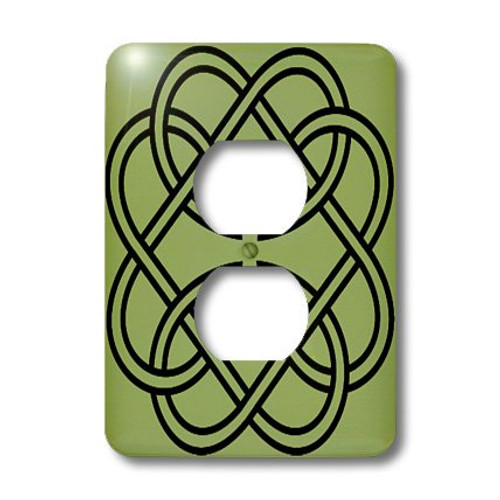 3dRose LLC lsp_44274_6 Black Celtic Design on a Moss Green Background, 2 Plug Outlet Cover 3dRose LLC lsp_44274_6 Black Celtic Design on a Moss Green Background, 2 Plug Outlet Cover