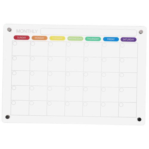 STOBOK Refrigerator Weekly Fridge Calendar Weekly Calendar for Fridge Clear Board for Fridge Weekly Planner Board Clear Dry Erase Board for Wall Schedule Board Magnetic Whiteboard Acrylic STOBOK Refrigerator Weekly Fridge Calendar Weekly Calendar for Fridge Clear Board for Fridge Weekly Planner Board Clear Dry Erase Board for Wall Schedule Board Magnetic Whiteboard Acrylic