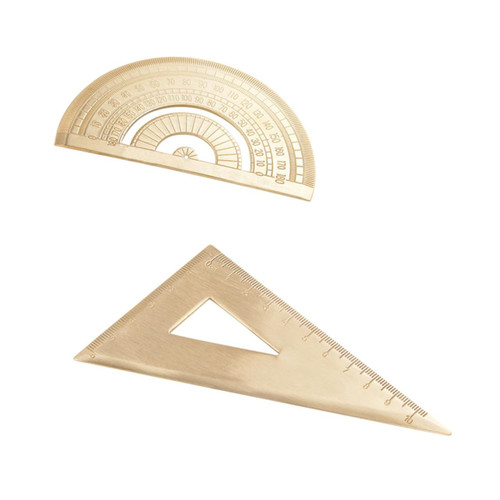Tofficu 3 Sets Triangular Ruler Painting Triangle Ruler Drawing Protractor Cross Stitc Measuring Ruler Geometry Ruler Math Lesson Ruler Metal Triangle Board Student Portable