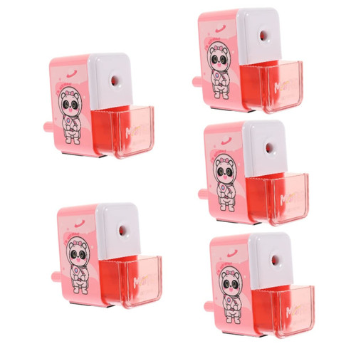 STOBOK 5pcs Pencil Sharpener Pencil Sharpening Tool Colored Pencils Sharpener Pencil Cutter Cute Hand Sharpener Portable Sharpener Kawaii Sharpener Abs Desktop Accessories Child