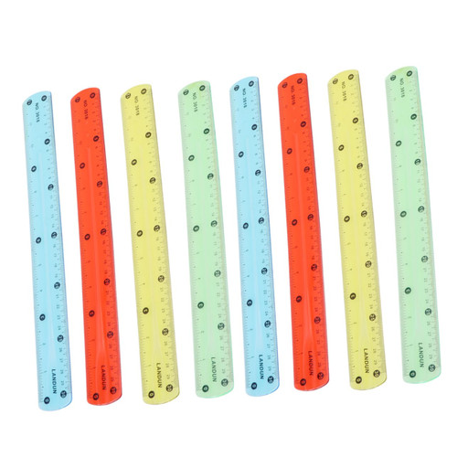 Operitacx 30pcs Straight Rulers Flexible Rulers Student Ruler School Ruler Measuring Ruler