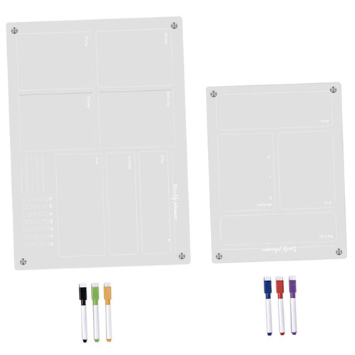 EXCEART 1 Set Magnetic Whiteboard White Board Refrigerator Planner Board Magnetic Plan Board Message Clear Board to-do-List Fridge Board Magnetic Force Acrylic A4 Magnetic Board