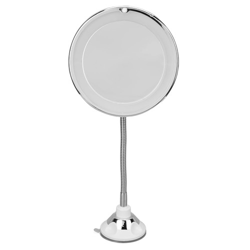 Magnifying Makeup Mirror, Magnifying Glass 10x Magnifying LED Fill Lamp Adjustable Suction Cup Gooseneck Makeup Mirror for Home Offices Magnifying Makeup Mirror for Bathroom Bedroom