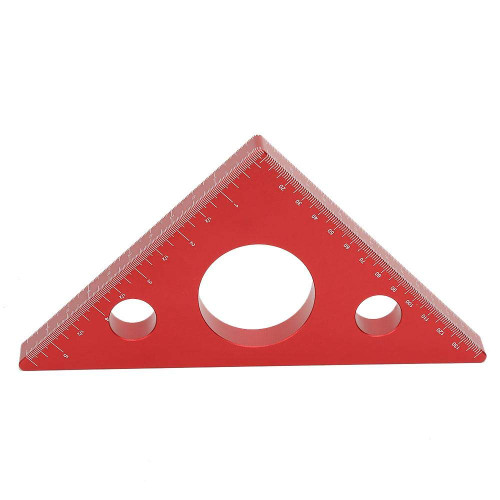 Mootea Woodworking Ruler,Aluminum Alloy Right Angle Ruler DIY Woodworking Triangle Ruler Measuring Gauging Tool