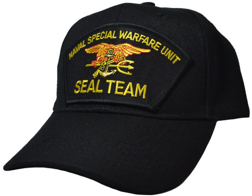 Military Productions Naval Special Warfare Unit Seal Team Cap Black
