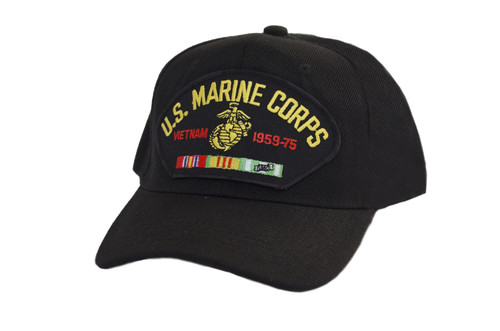 Military Productions US Marine Corps Vietnam Veteran Cap Black Military Productions US Marine Corps Vietnam Veteran Cap Black
