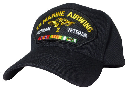 Military Productions 1st Marine Airwing Vietnam Veteran Cap Black Military Productions 1st Marine Airwing Vietnam Veteran Cap Black