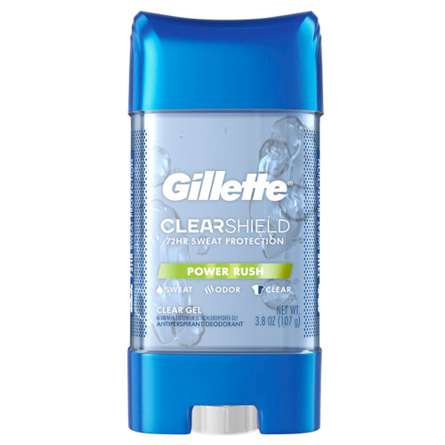 Gillette Power Rush Clear Gel Men's Antiperspirant and Deodorant 3.8 Ounce (3 Count) Gillette Power Rush Clear Gel Men's Antiperspirant and Deodorant 3.8 Ounce (3 Count)
