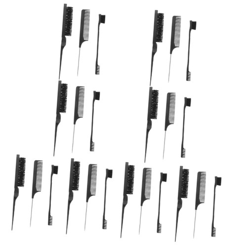 FOMIYES 8 Sets Hair Comb Set Metal Tail Comb Rat Tail Brush Rat Tail Comb Rattail Comb Detangling Comb Tail Comb for Hair Barber Comb Hair Metal Eyelash Brush Woman Stainless Steel Make up