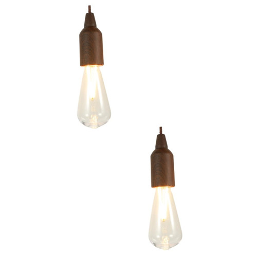 BESPORTBLE 2pcs Pull Light Battery Operated Light Bulb Hanging Bulb Light Pulls Rope Led Bulb Hanging Light Fixture Mini Pendant Light Lantern Decorative Tent Bulb Light Camping Suite Abs
