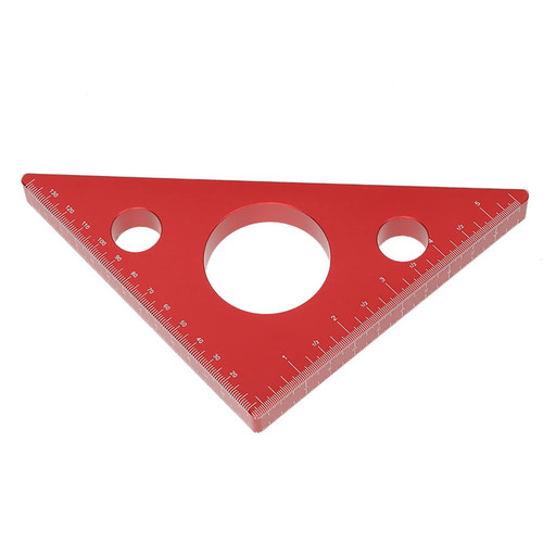 Woodworking Triangle Ruler HEITIGN Aluminum Alloy Right Angle Ruler DIY Woodworking Triangle Ruler Measuring Gauging Tool