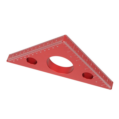 Triangle Ruler - Aluminum Alloy Right Angle Ruler DIY Woodworking Triangle Ruler Measuring Gauging Tool