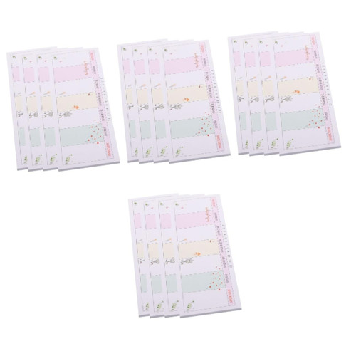 Tofficu 16 Pcs Week Sticky Notes Magnetic Fridge Notepad Mini Calendar Paper Bookmarks Memo Sticky Weekly Planner Sticky to Do List Self-Adhesive Note Pads Memo Stickers Weekly Plan Note