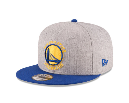 NBA Golden State Warriors Men's 9Fifty 2Tone Heather Snapback Cap, One Size, Heather Gray