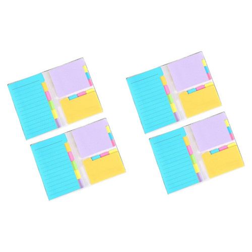 NOLITOY 4 Pcs Files Note Sticker Sticky Tabs for Notebooks Page Markers Labels Reading Notes Page Marker Tabs Divider Sticky Notes Sticky Bookmarks File Tabs Flags Memorandum Tearable