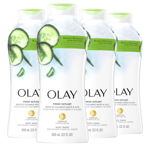 Olay Fresh Outlast Body Wash with Notes of Cucumber and Aloe, 22 fl oz (Pack of 4) Olay Fresh Outlast Body Wash with Notes of Cucumber and Aloe, 22 fl oz (Pack of 4)