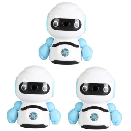 Ciieeo 3pcs Pencil Sharpener Cartoon Sharpener Automatic Robot Child