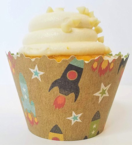 Rocket Ships Blast Off! Cupcake Wrappers