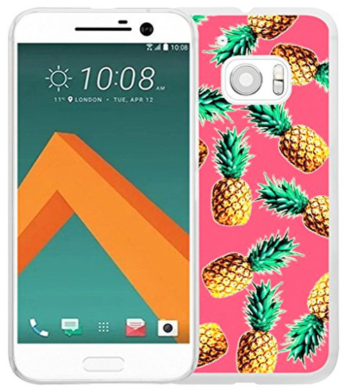M9 Case Pineapple Pink,Hungo Soft TPU Silicone Protective Case for HTC One M9/9 Girly Pink Creative Design Personalized Picture