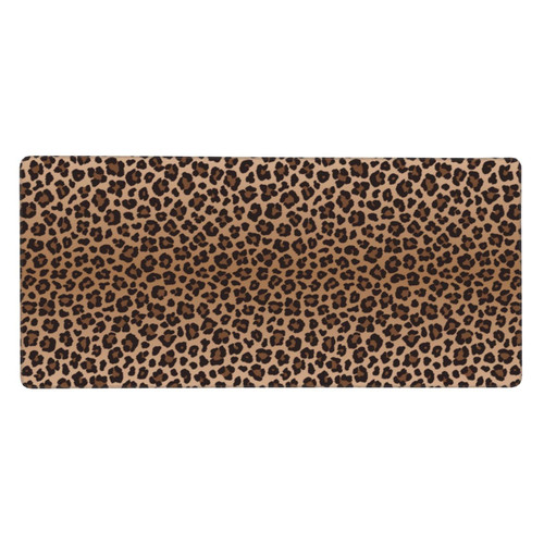 Leopard Printed Gaming Mouse Pad XXL,Extended Stitched Edges Mousepad,Big Computer Keyboard Desk Mat,Large Mouse Pad Desk Pad,Long Non Slip Rubber Base Mouse Pads
