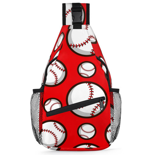 Sport Ball Baseball Sling Bag Crossbody Bag for Women and Men Shoulder Bag Travel Hiking Backpack Casual Daypack Cross Body Chest Bag