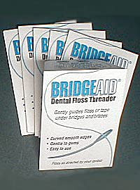 BridgeAid Dental Floss Threaders - Buy 5 Packs of 50/Pack, Get 1 Pack Free (300 Threaders Total)