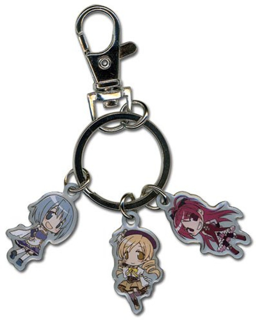Great Eastern Entertainment Madoka Magica Sayaka, Mami, & Kyoko Metal Keychain Great Eastern Entertainment Madoka Magica Sayaka, Mami, & Kyoko Metal Keychain