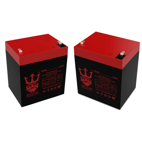 12V 4.5Ah / 5Ah NT-1250 Rechargeable SLA Sealed Lead Acid Battery by Neptune - 2 Pack